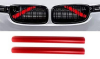Front Grill Streben Zierleisten Streifen Rot für BMW G01 G02 G05 G06 G07 G30 G38 G32